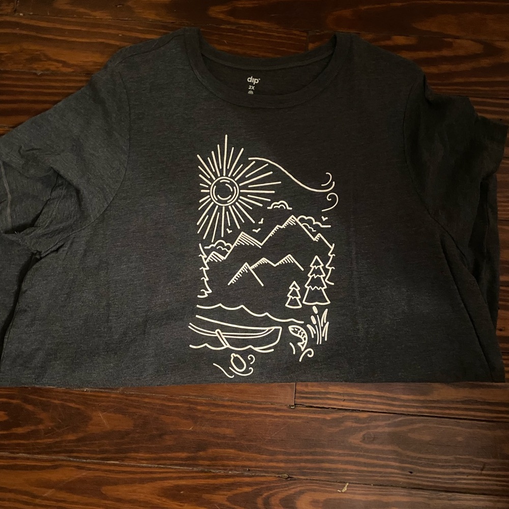 Dark Gray Graphic T shirt